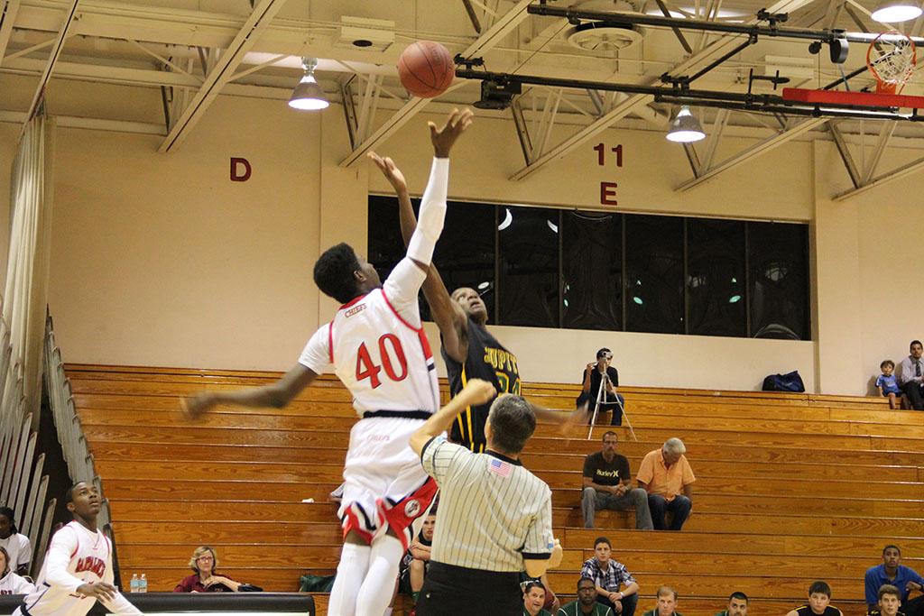 The Chiefs cling on to a 67-62 lead against Jupiter on Friday November 22, 2013.