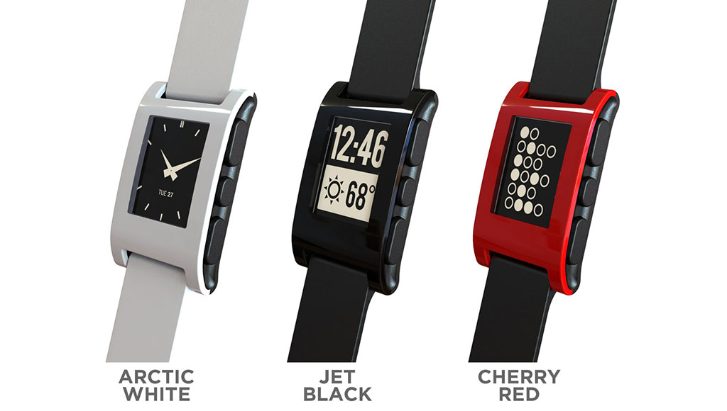 Pepple Smartwatch in red, white and black
