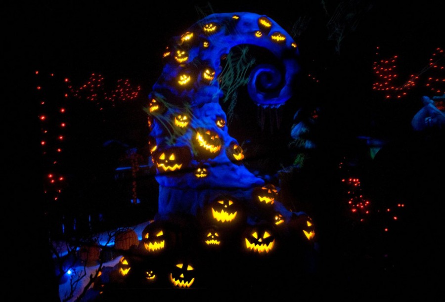 Halloween decorations at Disneyland's Haunted Mansion