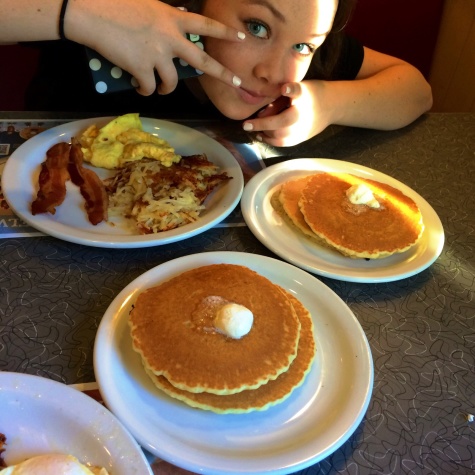 My friend, Megan Gribbon (Junior), and I at Denny's before the LTM.