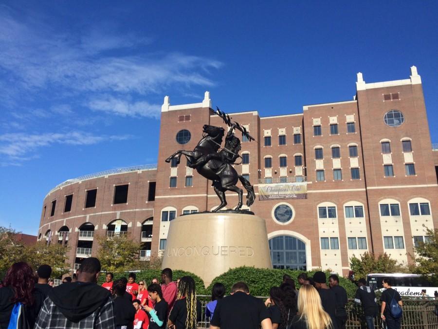 The unconquered statue at Florida State University.