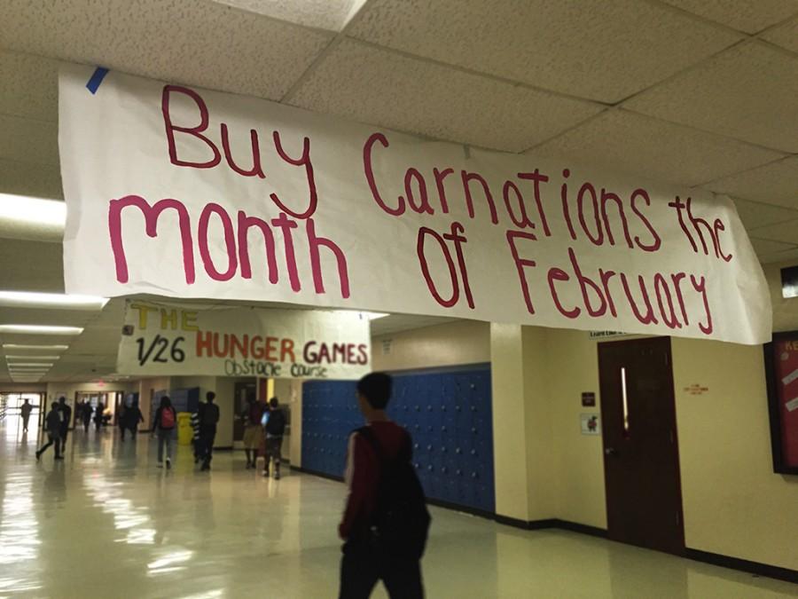 Carnation sign in the 8000 building.
