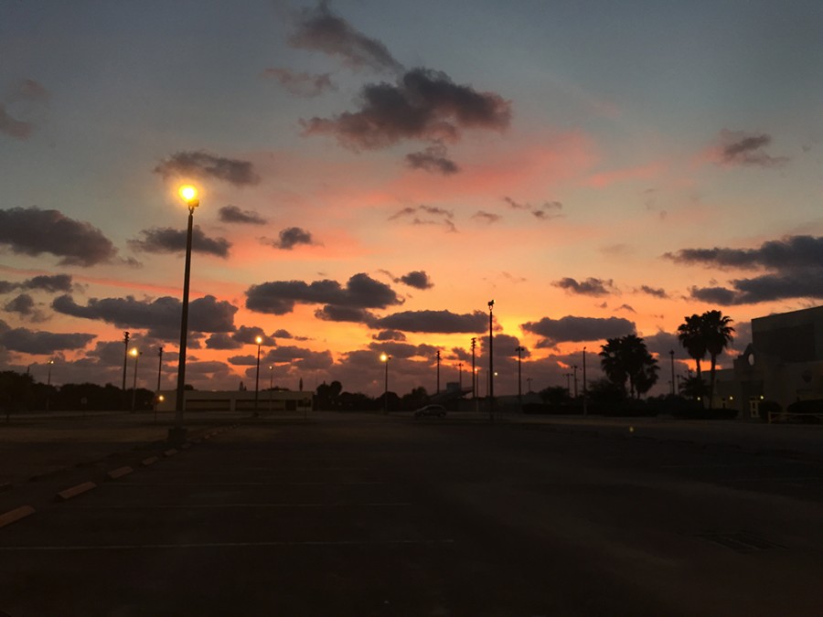 Sunrise in the student parking lot