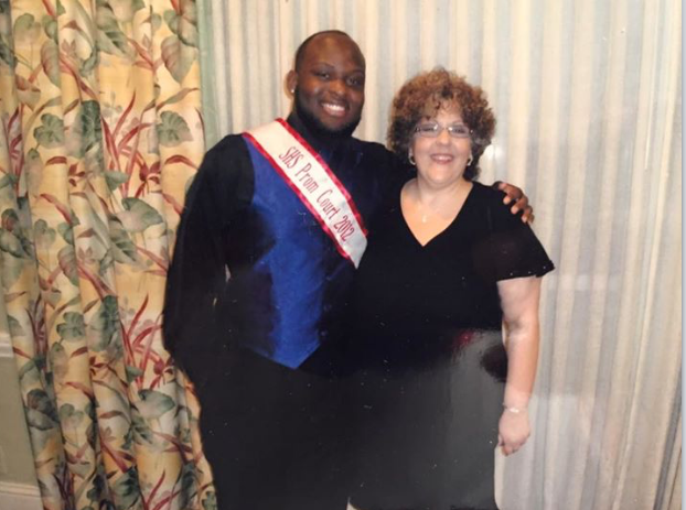Junior Barthelemy and Ms. Moreira at his Senior Prom in 2012.