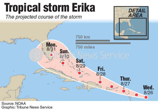 Tropical Storm Erika May Be On the Way