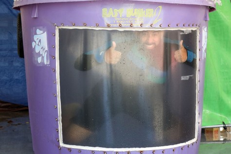 Mr. Ramos gets dunked for Anti-bullying month event.