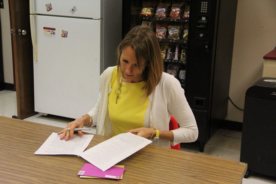 Photo of the Day: Mrs. Johnson Preparing for her Classes