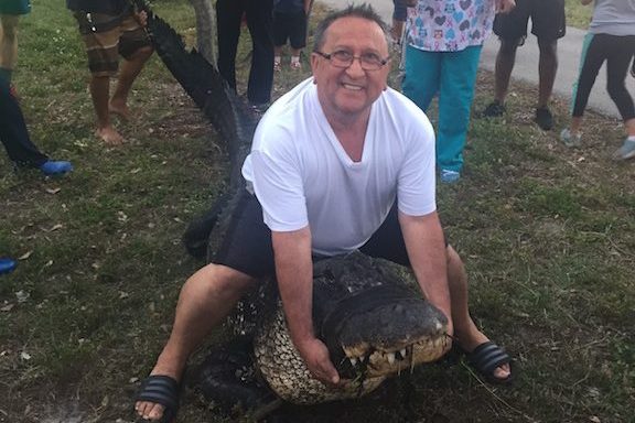 My dad and the gator