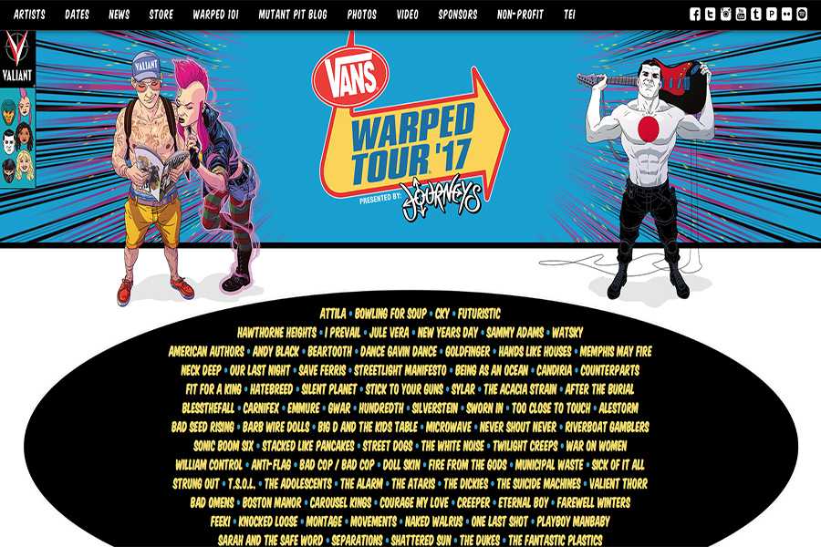 warped tour band setlist 2023