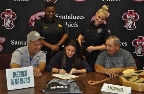 Alycia Celia signs her National Letter of Intent to Webber University in Florida
