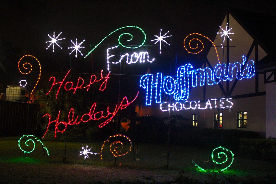 Hoffmans Chocolates Happy Holidays Sign