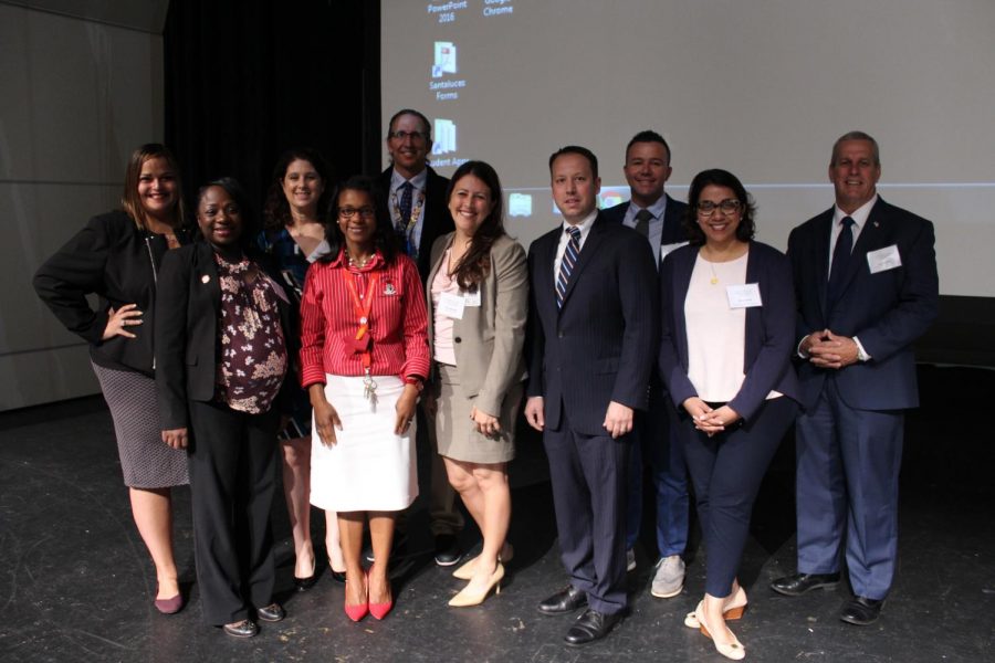 Criminal Defense Attorney Angie Pagan, Assistant State Attorney Danielle Sheriff, Circuit Court Judge Samantha Schosberg Feuer, Principal Robinson, Mr. Winkles, School Board Member Erica Whitfield, Commissioner Ryan Boylston, Executive Director of the Ethics Commission Mark Cannon, Commissioner Dave Kerner