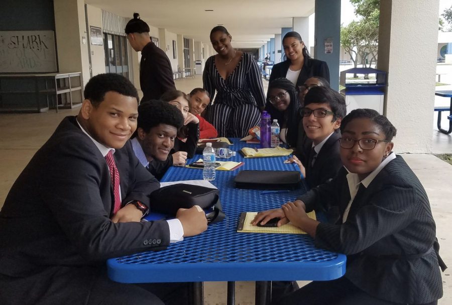 The whole debate team together after a long day of debating.
