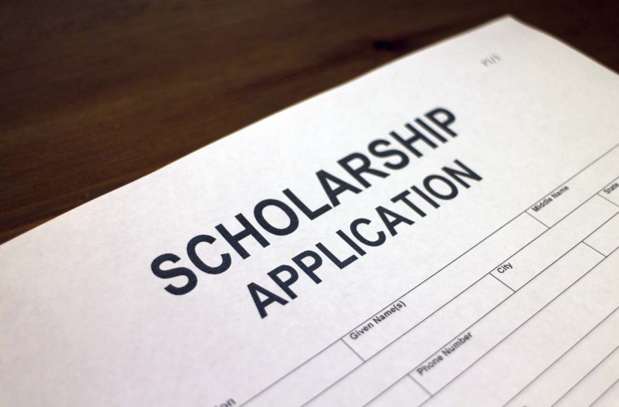 A picture depicting an application for a scholarship. 