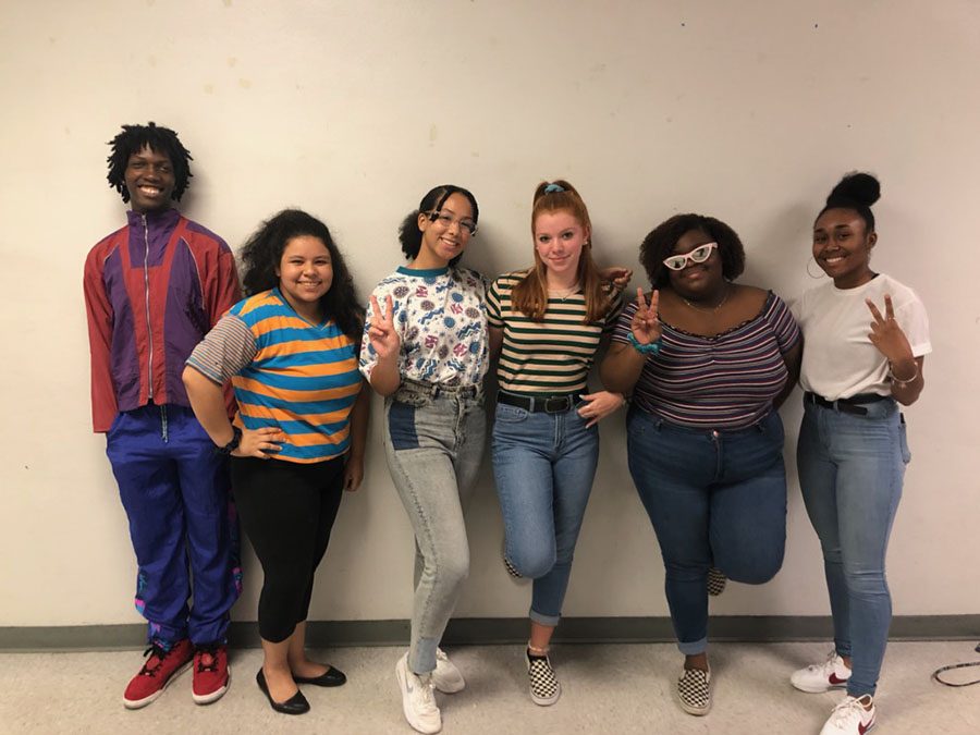 Student Government members dressing up for the 90s.