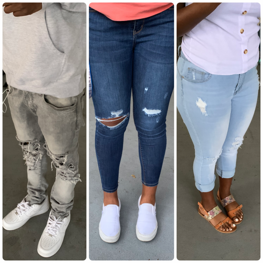 Ripped jeans began in the 1980s, but in recent decades have become a main stream part of fashion. 