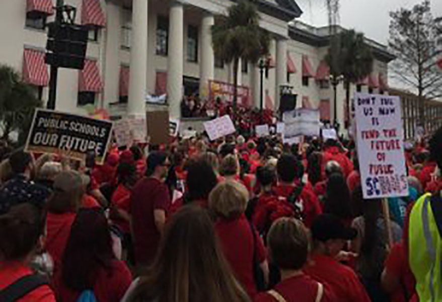 Thousands+of+teachers+gather+in+Tallahassee+in+support+of+higher+state+funding+for+education.