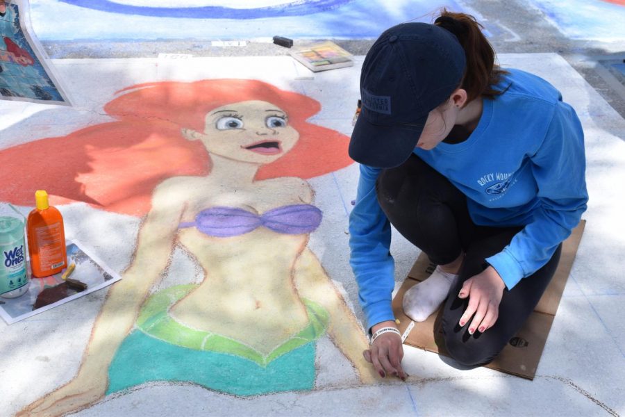 Kailyn Licari and Sabrina Luu were responsible for painting an iconic portrait of Ariel, the classic Disney princess.