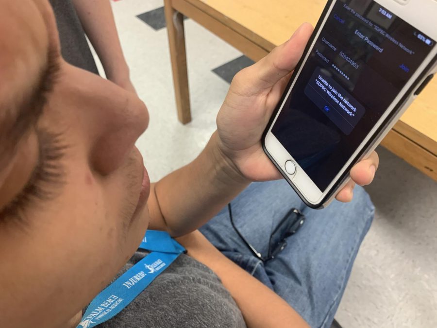 Students have noticed the lack of connection to the school WiFi network, SDPBC Wireless Network.
