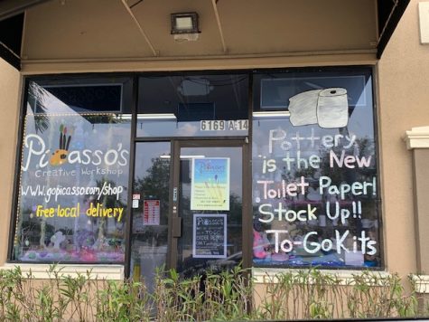 Picasso's Pottery on Lantana Road is offering free delivery.