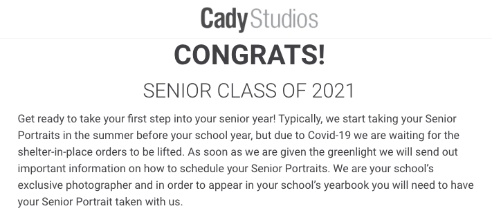 Juniors: Start Thinking About Senior Pictures
