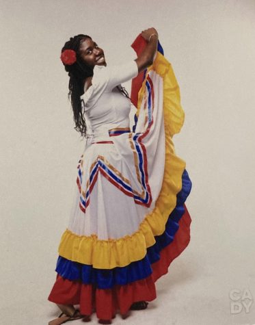 Diana celebrating her Colombian heritage during her senior photoshoot.