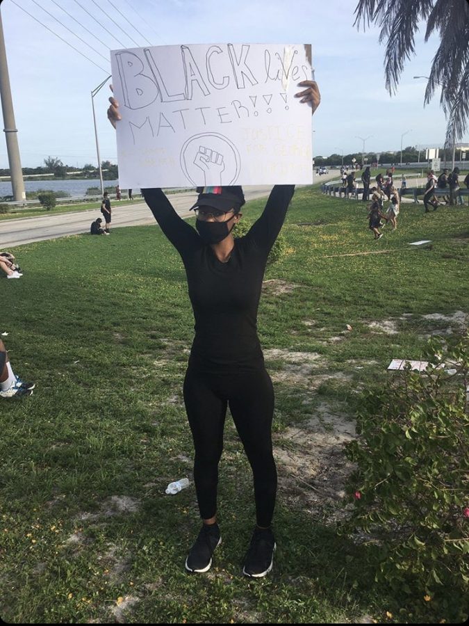 Kerryna+Dort+at+the+BLM+protest+in+West+Palm+Beach.