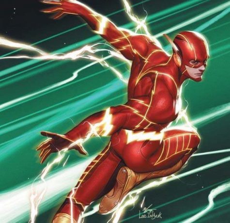 The Flash #763 variant cover art by Inhyuk Lee.