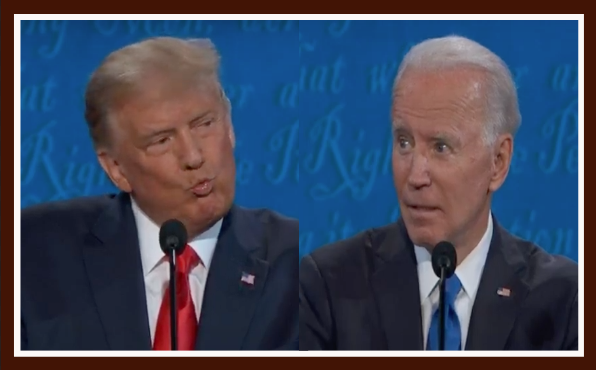 President Trump and Former Vice President Biden at the final Presidential debate.