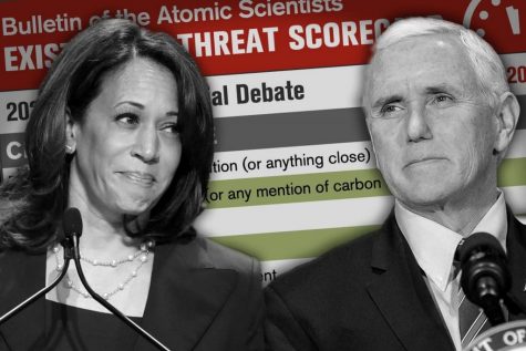 Photo of Kamala Harris and Mike Pence at the Vice Presidential debate