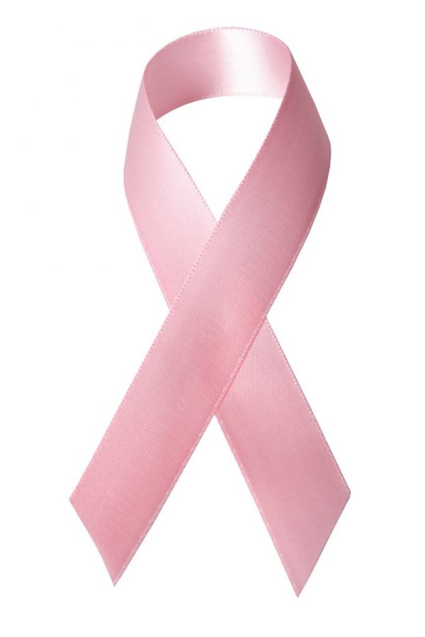 A pink ribbon symbolizes Breast Cancer Awareness.