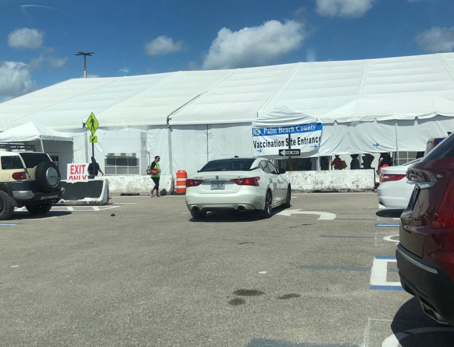 Palm Beach County COVID-19 Vaccination Site at the South Florida Fairgrounds. 