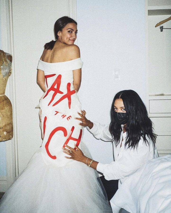 The controversial Tax the Rich dress representative Alexandria Ocasio-Cortez wore to this years Met Gala.