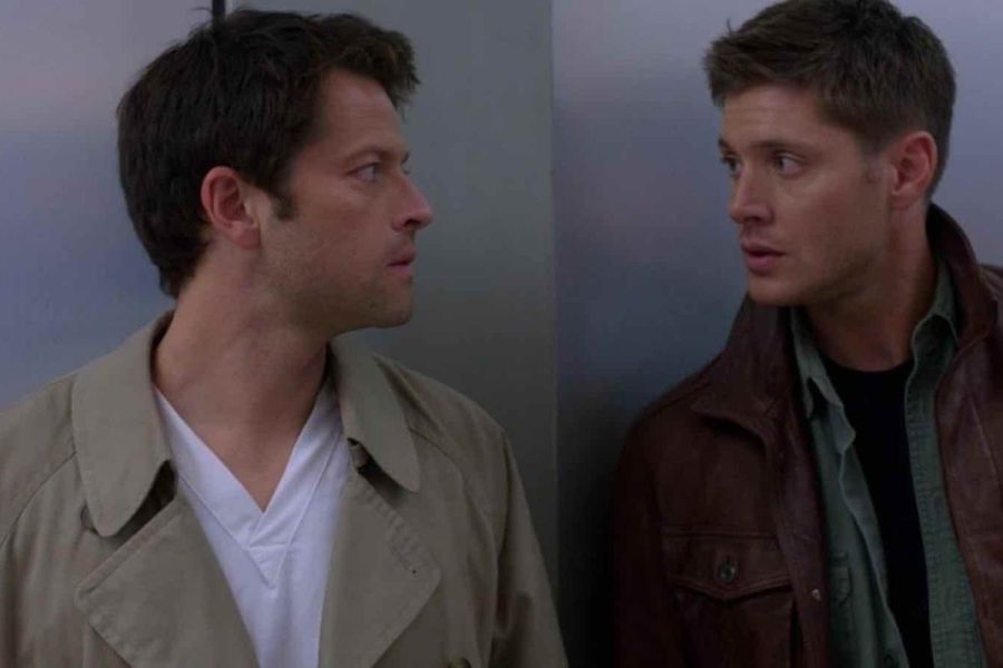 Castiel (left) and Dean Winchester (right) from Supernatural.