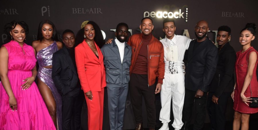 This is the main cast of the series, with Will Smith standing in the middle.
