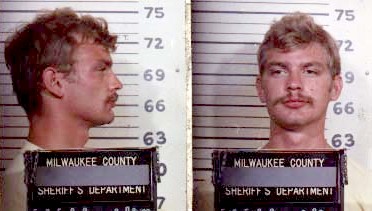 Serial killer Jeffrey Dahmers mug shot from his 1982 arrest.