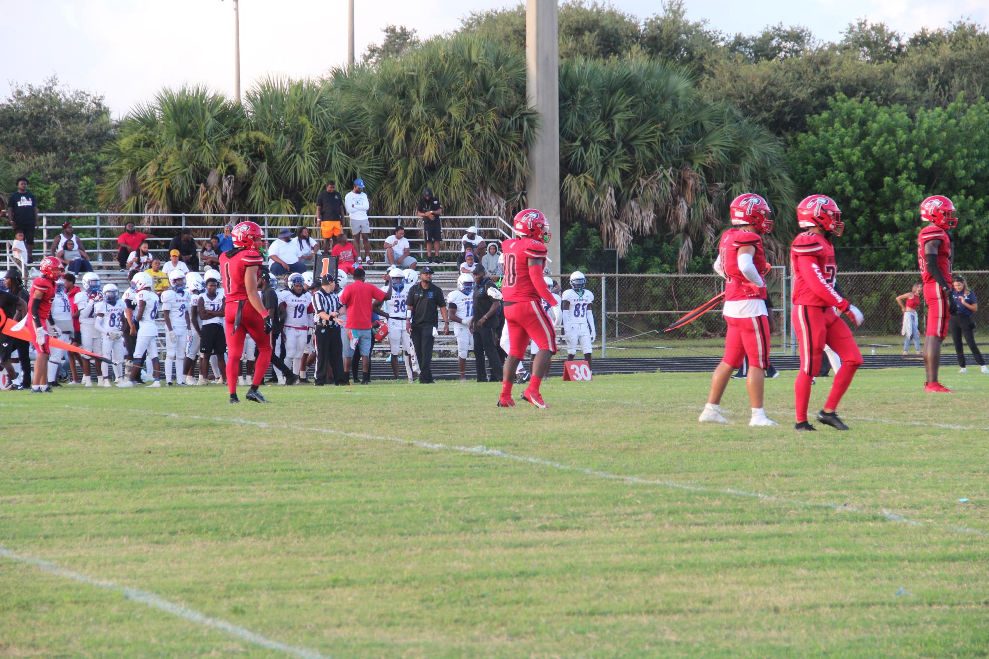 The Santaluces Chiefs getting ready to dominate on the field.