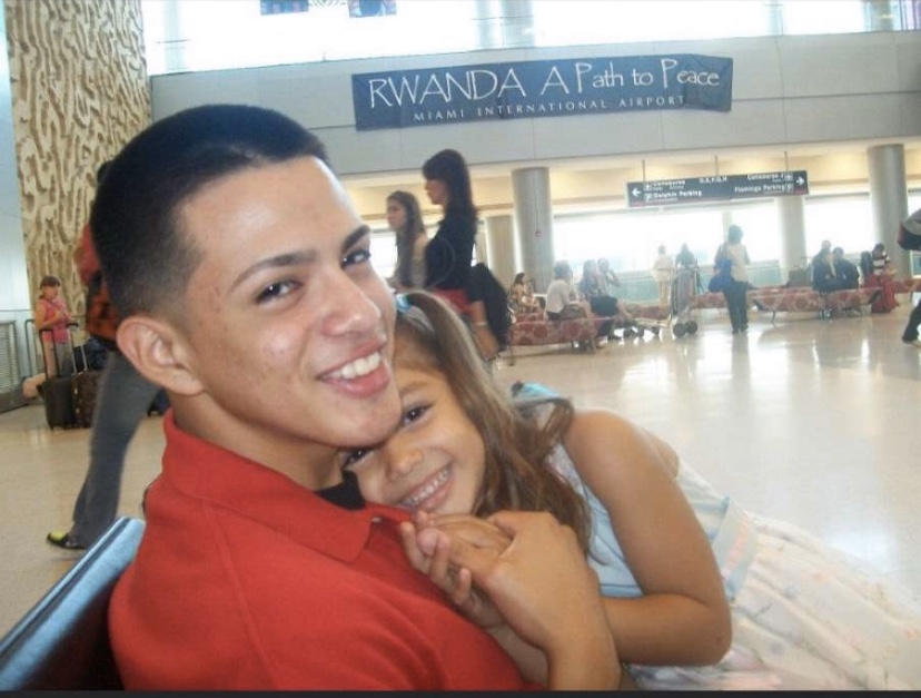 Johnny and I at the airport before I left for Honduras