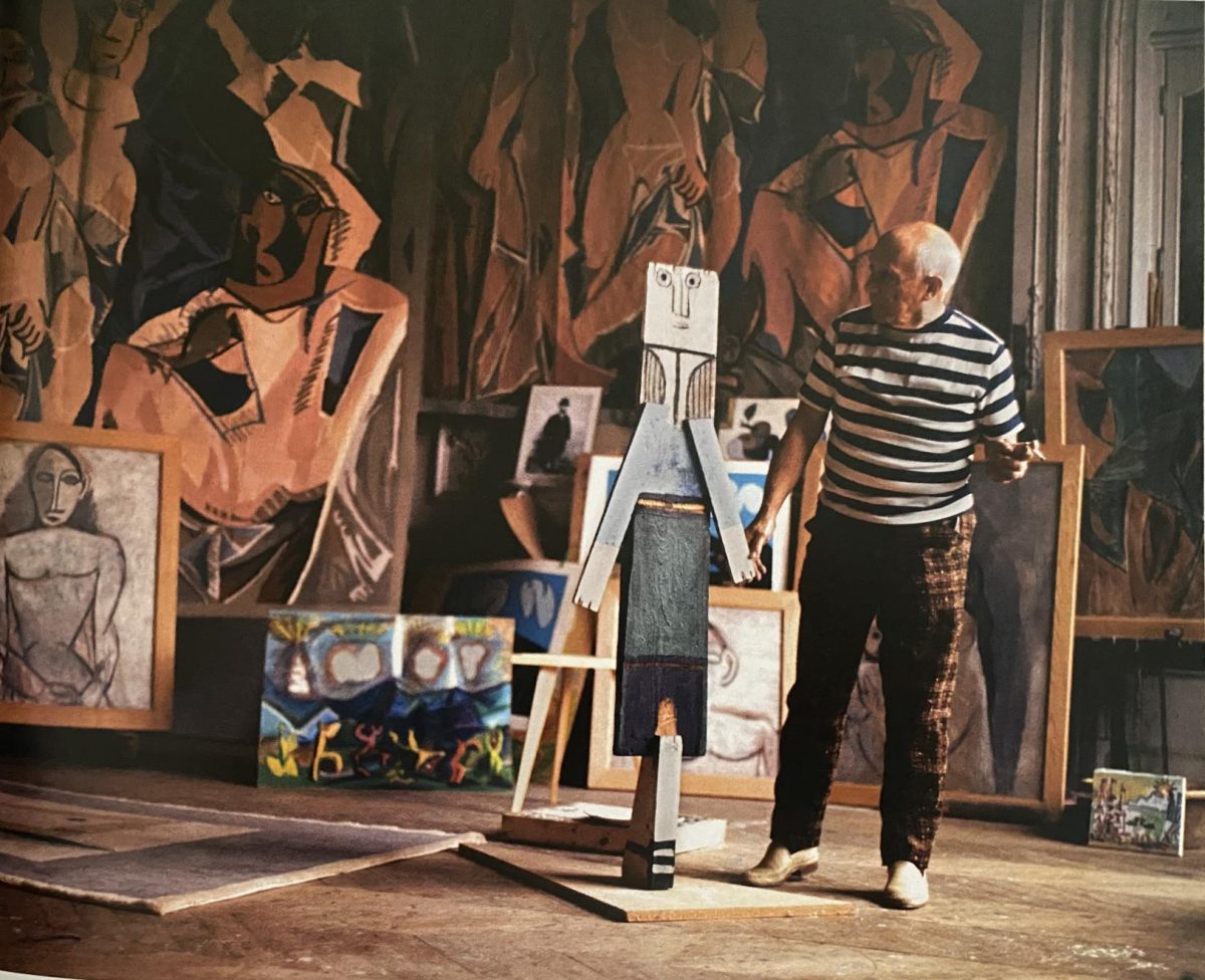A picture of Picasso from the book, Artists: Their Lives and Works.
