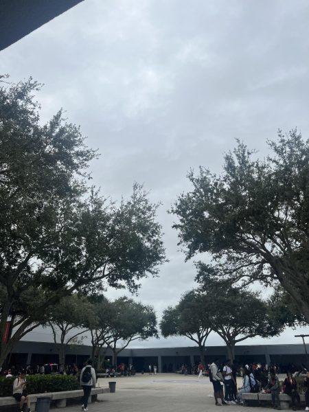 A picture of the sky during lunch