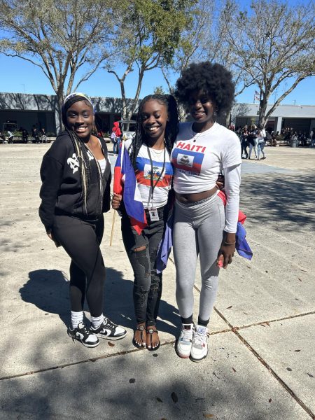 Several girls repping their Haitian heritage