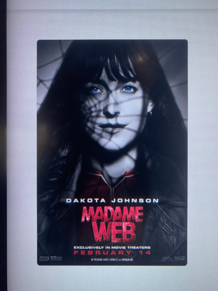 Display of Madame Webs poster