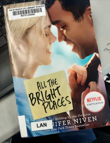 A copy of the book, "All The Bright Places"