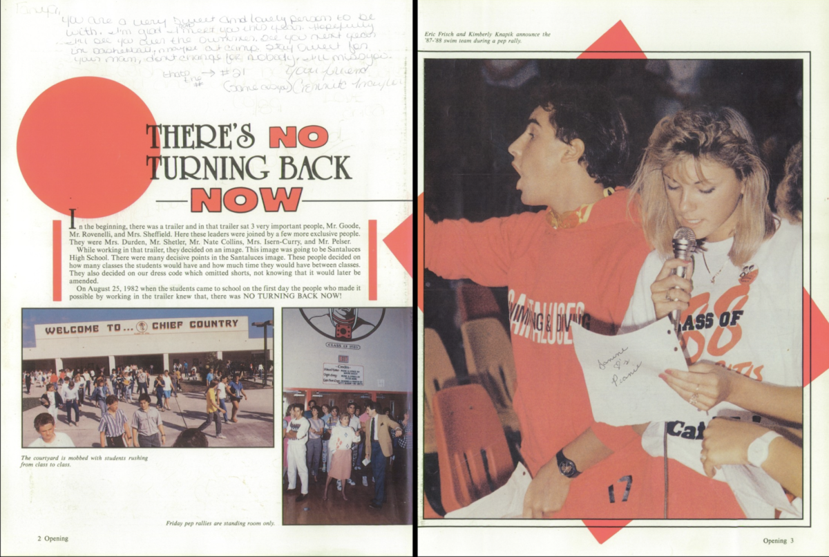 A page of the 1988 Santaluces High School Yearbook