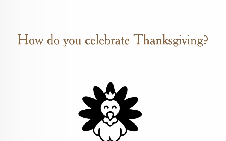 A graphic with the question, "How do you celebrate Thanksgiving?"