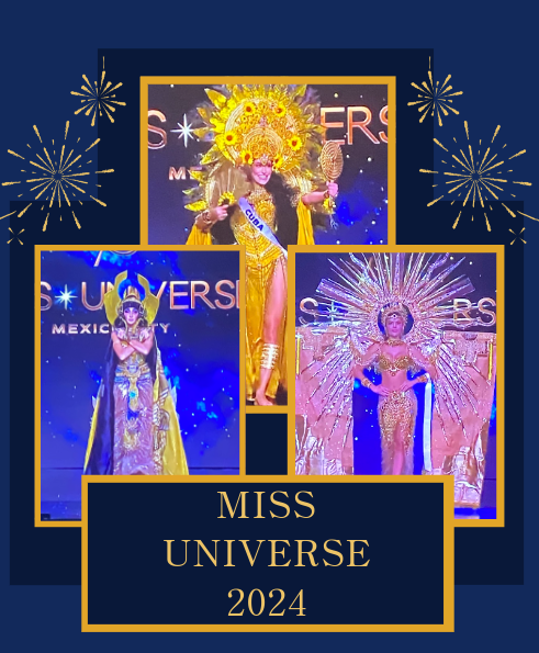 A image showing various contestants and their costumes at the 73rd Miss Universe.