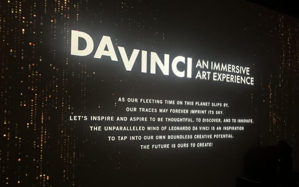 A quote shown in the  Leonardo Da Vinci Immersive Experience.