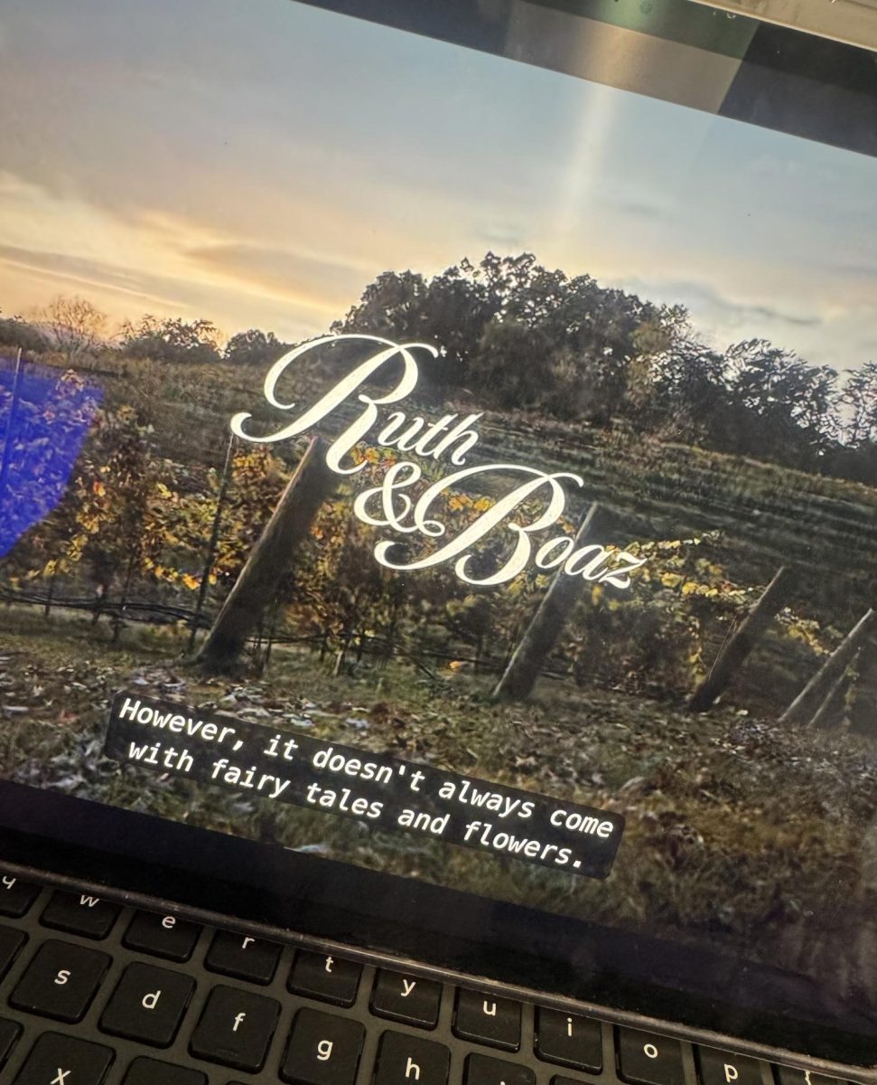 The title sequence of the “Ruth & Boaz” original movie on Netflix.